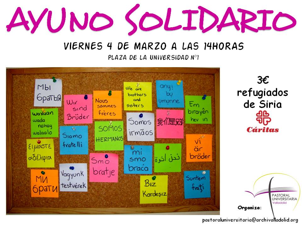 Cartel Ayuno Solidario 2016